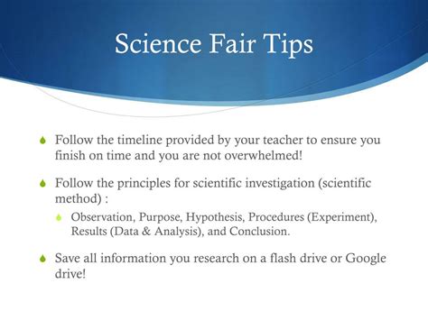 Science Fair Tips 的图像结果