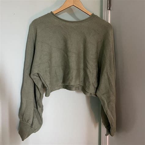 Sage Green Sweater from Princess Polly - Depop