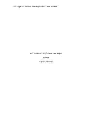 Action Research Proposal/IRB Final Project Doc Template | pdfFiller