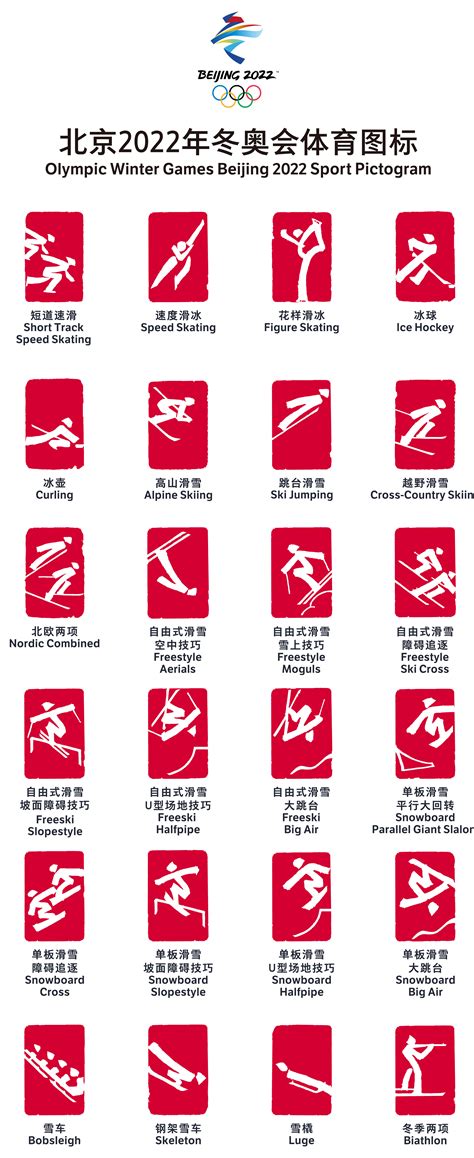 北京2022年冬奥会和冬残奥会30个体育图标发布_文化