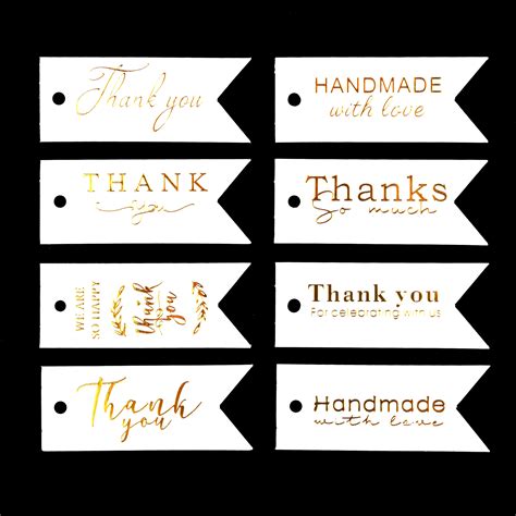 Golden Thank You Tag, Gift Tags, Wedding Thank You Tags,Thank You ...
