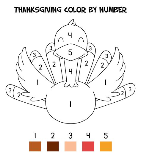 Thanksgiving Color By Number Printables