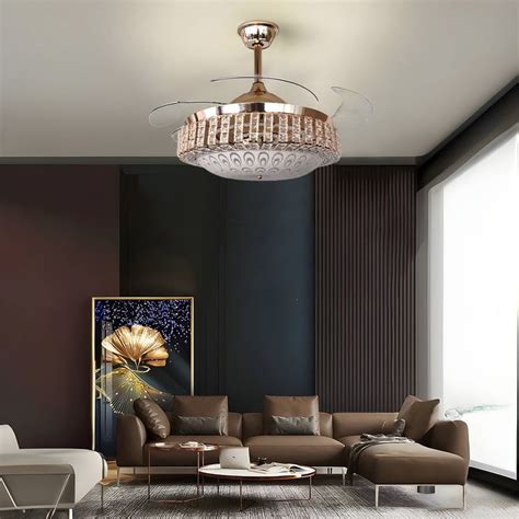 Crystal Glow Chandelier Ceiling Fan with Remote Control – Harold ...