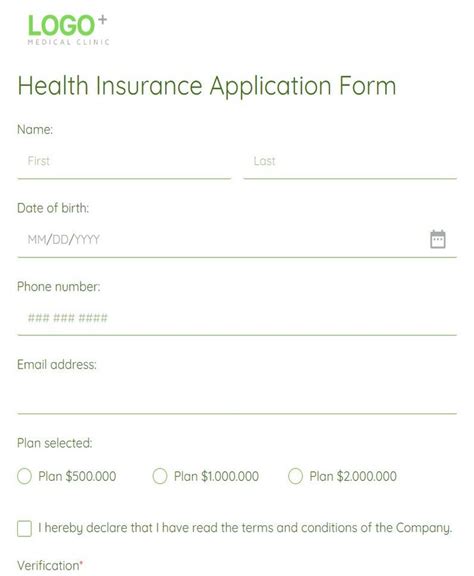 Image result for Insurance Application Form