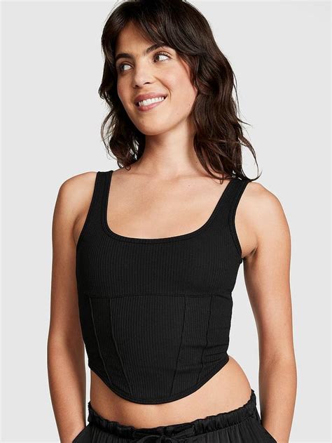 Buy Base Cotton Corset Top Online | Victoria's Secret India