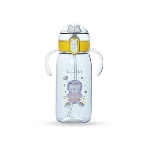 Attro Teddu 550ml Cute and Convenient Cartoon Printed Kids Tritan Water ...