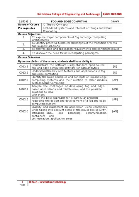Fog and Edge Computing - Lecture Notes 22IT012 - Studocu