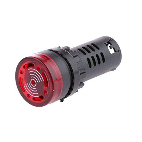 Electomania® Ac Dc 12V/24V 22Mm Red Led Flash Alarm Indicator Signal ...