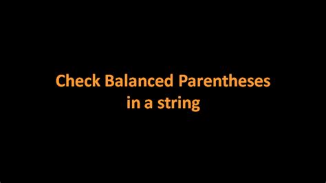 Check If String Is Balanced JavaScript 的图像结果