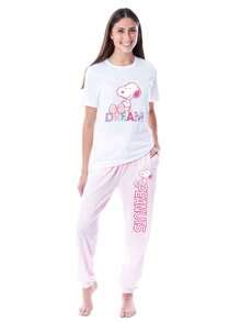 PJammy Peanuts Womens' Snoopy Dream Comic Flower Relaxing Sleep Pajama ...
