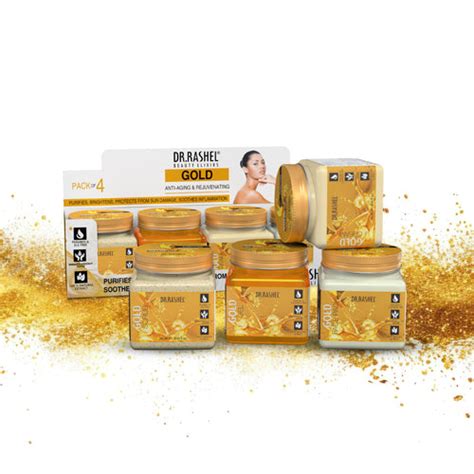 Gold Facial Pack of 4 (scrub, Gel, Cream & Facepack) - 1520 ml – Dr.Rashel