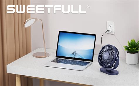SWEETFULL Mini USB Desk Fan-3 Speeds Small Portable Table Fan,360 ...