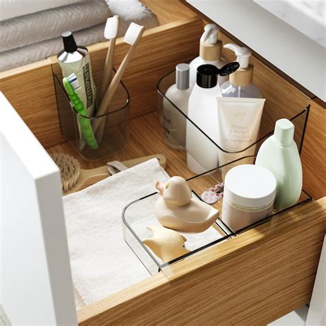 VISSLAÅN drawer organisers, set of 3, grey - IKEA
