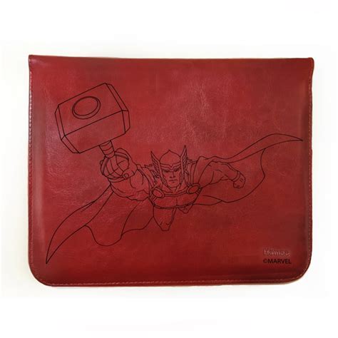 Hamee Marvel Avengers Official Tan Brown Leather Tablet Case / Sleeve ...