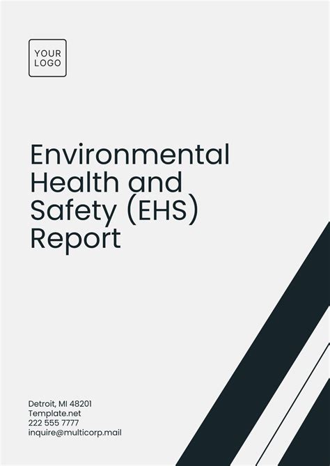 Free Sample Workplace Health and Safety Report Template to Edit Online