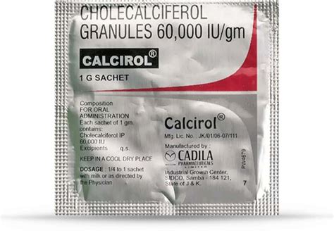 Calcirol 1g Sachet: Uses, Side Effects, Price, Dosage & More Info ...