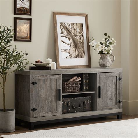 Wampat Farmhouse TV Stand Media Console Storage India | Ubuy