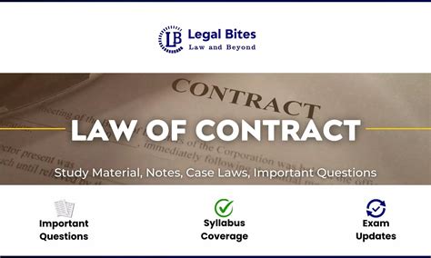Contract Law - Notes, Case Laws And Study Material