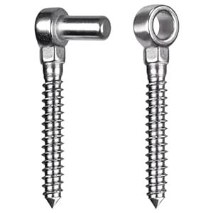 Insaga 304 Stainless Steel Split Rail Fence Gate Hinge with Screw Hook ...