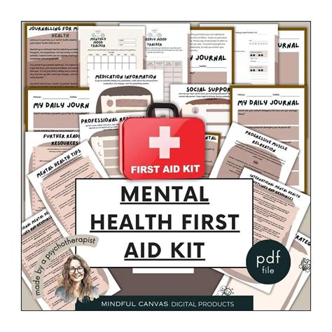 Mental Health First Aid Kit | Printable PDF Digital Planner | Anxiety ...