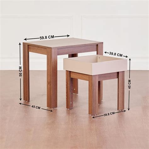 Buy Leon Nest of 2 Tables - Brown from Home Centre at just INR 7495.0