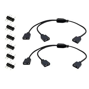 SHAOYAYAZHANG 2-Pack ARGB Extension Cable,5V 3 Pin Addressable Female ...