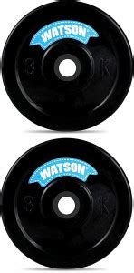 Watson Rubber Weight Plate Set (3KG X 2 =6KG) for Home Gym Weight ...