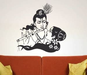 Kmc kidoz 60 cm Medium Beautiful God Radha Krishna Wall Sticker Pack of ...