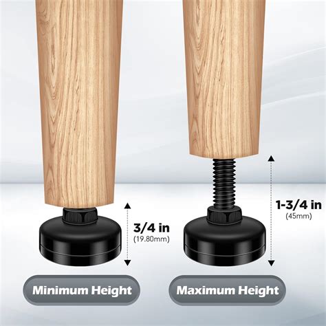 Buy 8 Set Adjustable Leveling Feet, Heavy Duty Height Adjustable Leg ...