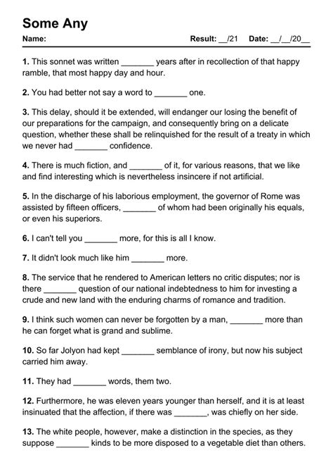 Some Any Worksheet PDF 的图像结果