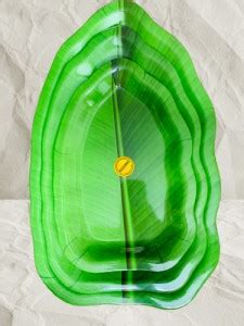 Dinestar Melamine Tray Set Banana Leaf South Indian Design For Serving ...