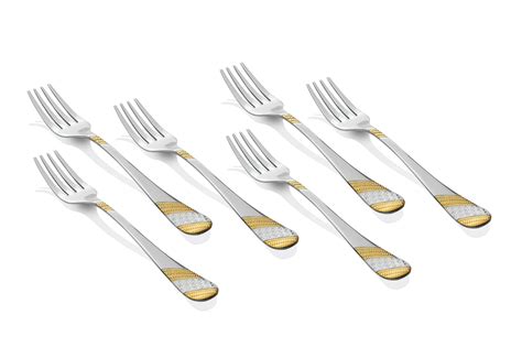 FnS Imperio 18 Pc 24 Karat Gold Plated Cutlery Set with Leatherette Bo
