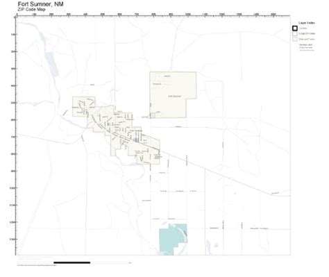 Zip Code Wall Map Of Fort Sumner Nm Zip Code | Desertcart INDIA