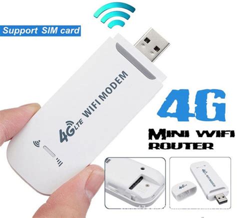 DawnRays 4G LTE USB Wifi Dongle Hotspot Router With Sim Card Support ...