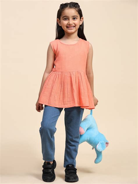 Sleeveless Cotton Top for Girls – Maaesa Clothing