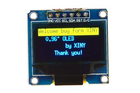 UG LAND INDIA 0.96 inch 128x64 OLED Display Module - 6 Pin Yellow/Blue ...