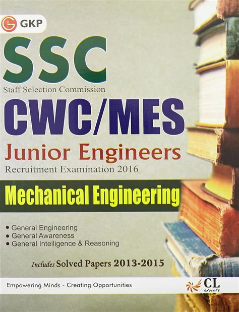 Buy SSC CWC/ MES 2016 Mechanical Engg. (Junior Engg. Recruitment Exam ...