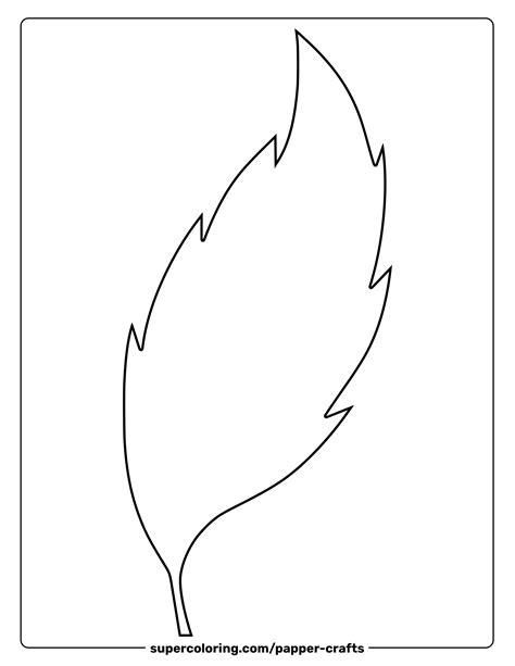 Simple Leaf Template | Free Printable Papercraft Templates