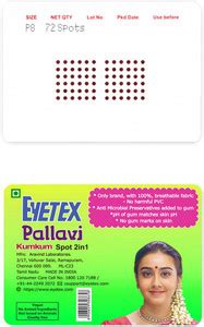 Eyetex Pallavi Sticker Kumkum Forehead Maroon Bindis Price in India ...