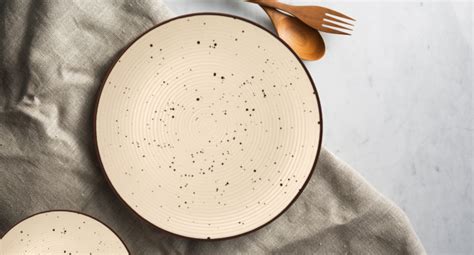 Buy Bodhi House "Emboss Handcrafted Stoneware Ceramic Dinner Plates, 6 ...