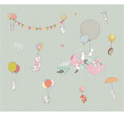 Green Beautiful Flying Animals Kids Wallpaper | Life n Colors