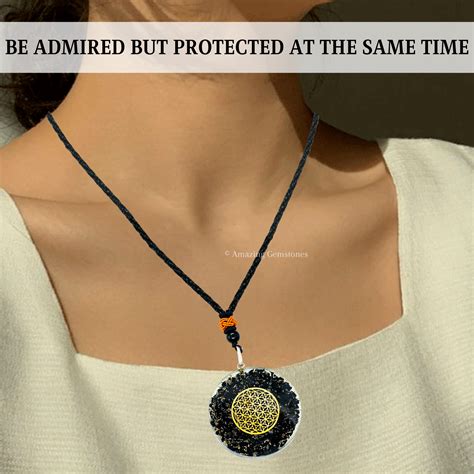 Shungite Pendant RUMINERAL Shungite 3D Engraved Pendant Circle With ...