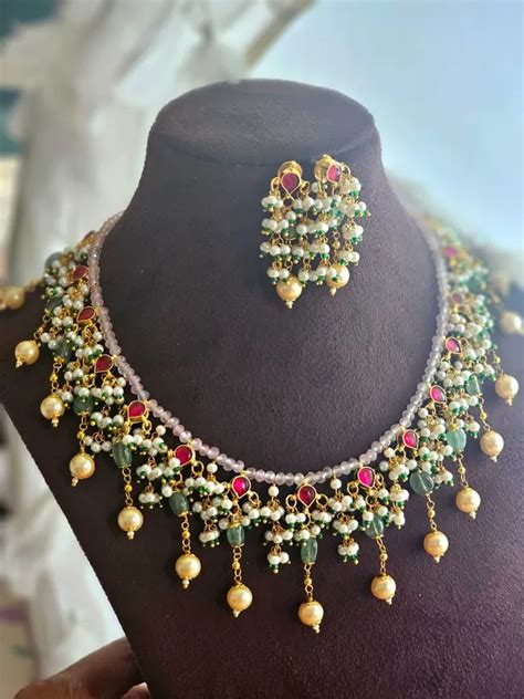 BINNI Binnis Wardrobe Aarohi Rice Pearl Necklace Set Price in India ...