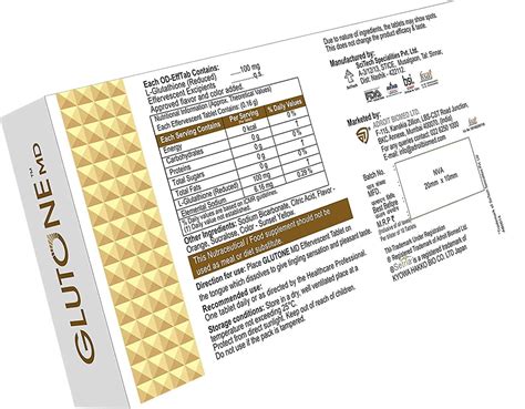 Buy GLUTONE MD OD-EF TABLETS WITH SETRIA L-GLUTATHIONE 100MG FOR GLOW ...