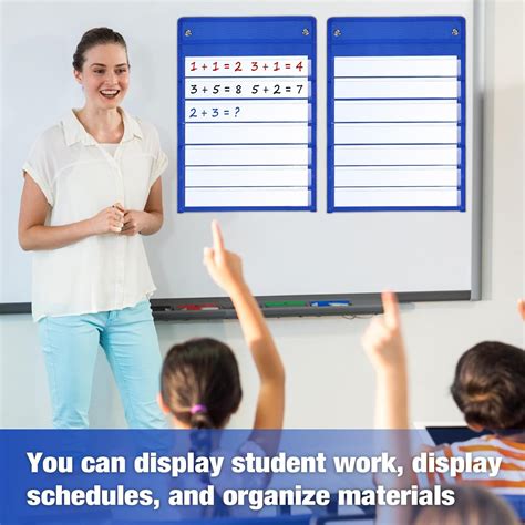 Leinuosen 4 Pcs Magnetic Pocket Chart for Classroom India | Ubuy