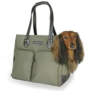 DJANGO Dog Carrier Bag Medium - Waxed Canvas and Leather Soft Dog ...