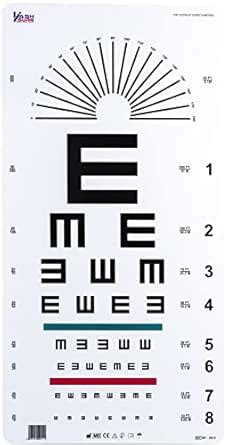 DP-5011 Tumbling "E" Eye Chart with Astigmatism and Red/Green Bars ...