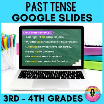 Past Tense Verbs Google Slides Digital Resources by Miss Angy Rojas
