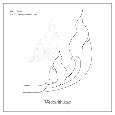 Khmer Ornament - Khmer Flower Art - flame shape free vector | Thailand ...