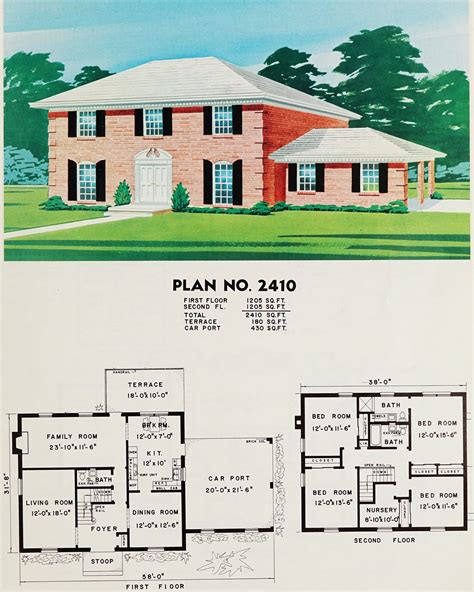 80s Colonial House Floor Plan